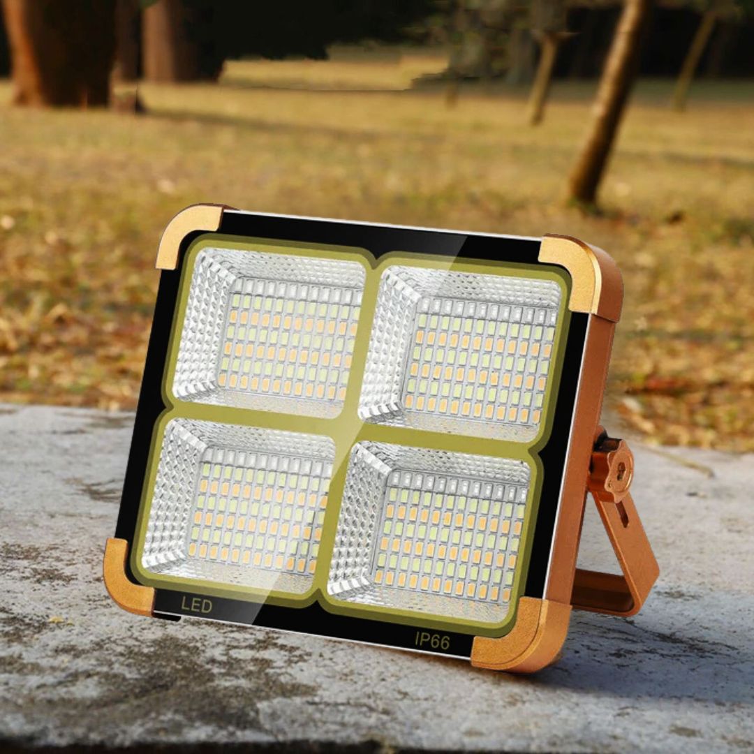 SoleoGO – Tragbare Solar-LED-Lampe mit Griff für Camping & Garten