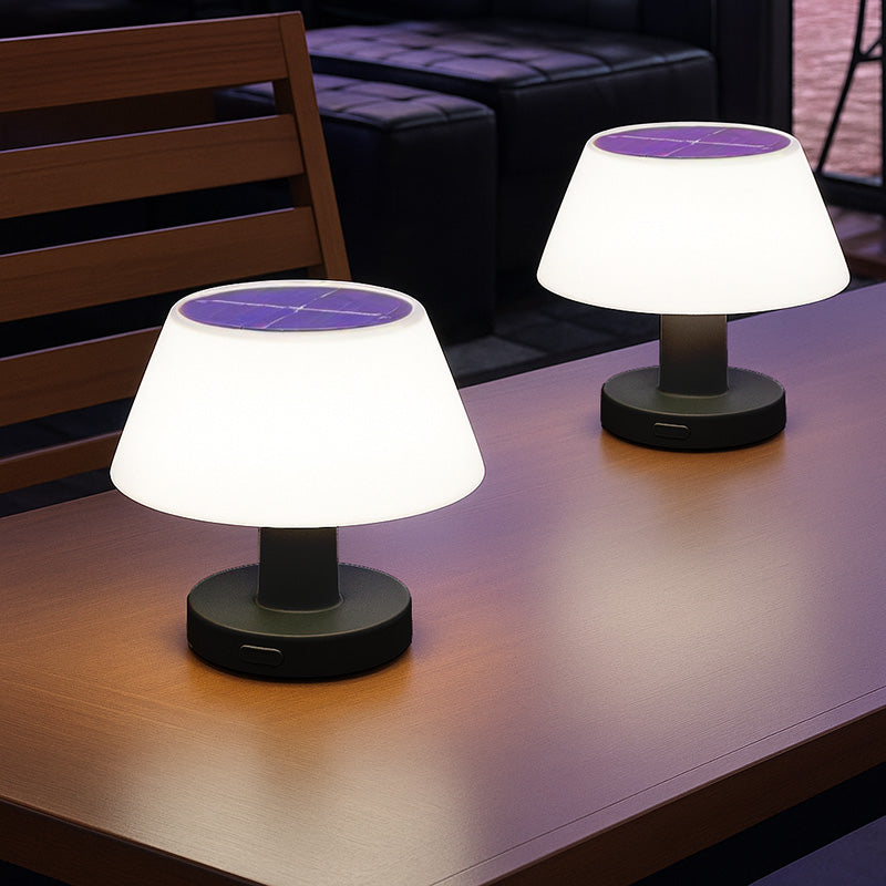 Aurelo – Minimalistische Solar-LED-Tischleuchte für Garten & Balkon
