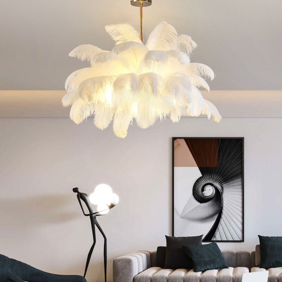 Feathra – Elegante LED-Feder-Deckenleuchte für Schlafzimmer & Wohnzimmer