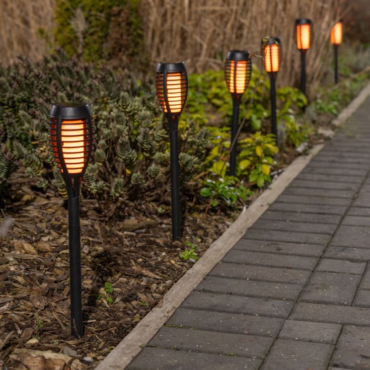 FlameGlow Stakes – 6er Set Solar Flammenleuchten