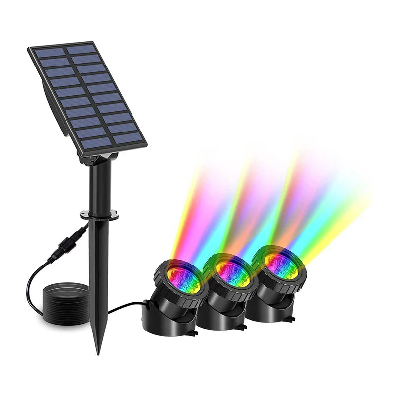 FarbeWelle™- Solar-RGB-Teich- und Poolbeleuchtungen