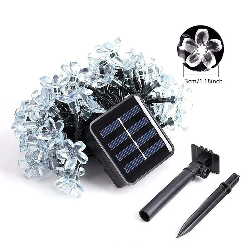 BlossomGlow Solar Sakura Lichterkette – LED Außenbeleuchtung für Garten & Feiertage
