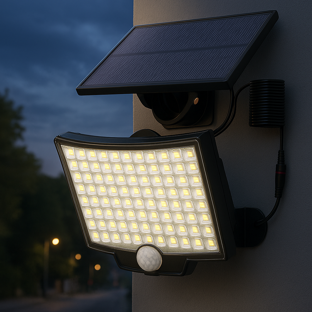 SunArc - 106 LED Solar-Außenleuchte mit Bewegungsmelder