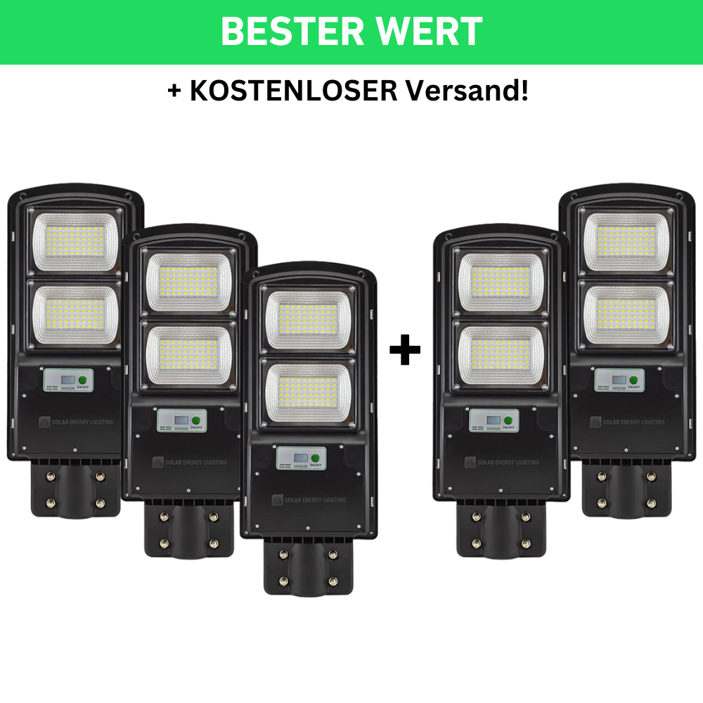 IlluminateSolarMega™ - 300W Solar-Straßenleuchte mit hoher Helligkeit 6000 Lumen