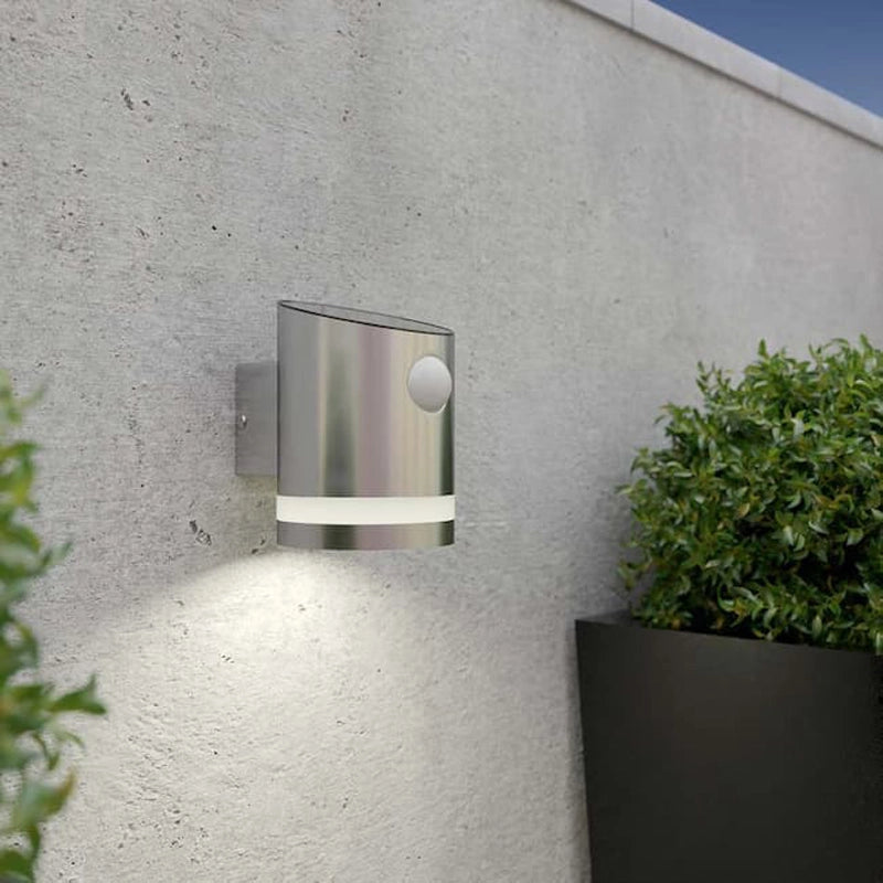 LumiTrak – Edelstahl Solar Wandleuchte mit Sensor