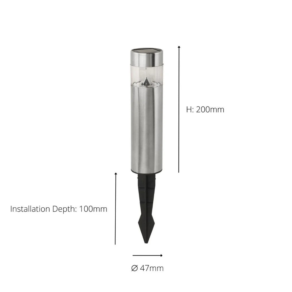 SolarLance – 5er Set Edelstahl Gartenlichter