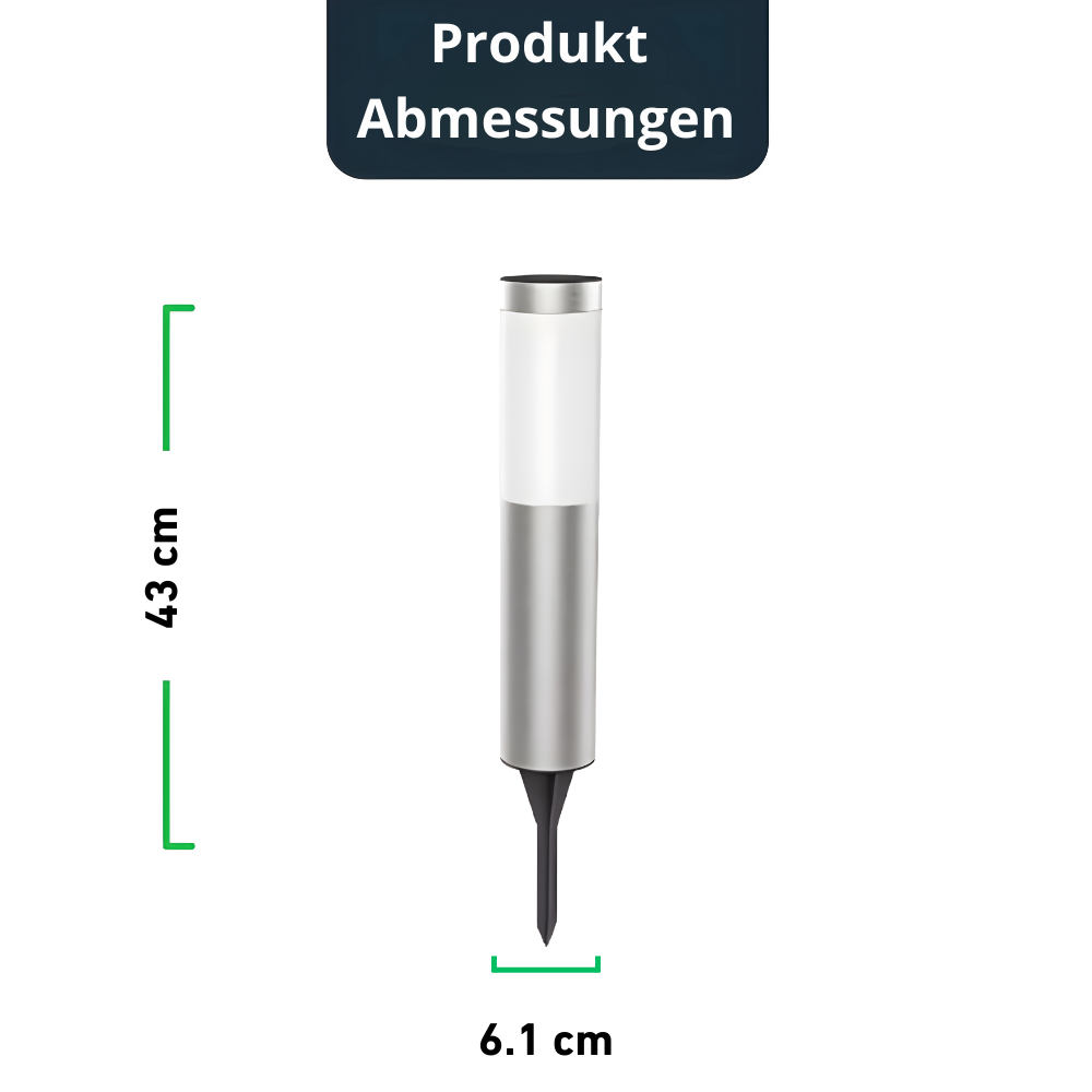 Luminex™ - Elegante Solar-Pollerleuchten (2er Pack)