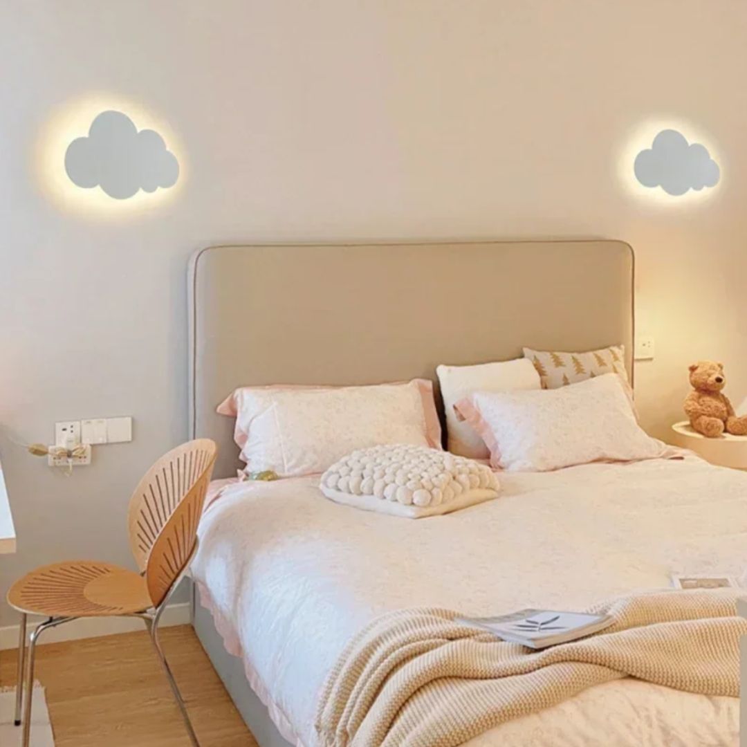 Wolkensilhouette LED-Wandleuchte mit sanftem Glühen