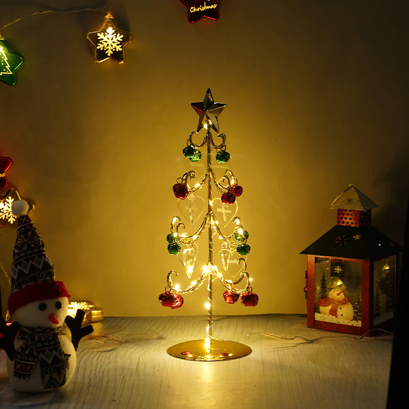 Personalisierter Weihnachtsbaum mit Familiennamen