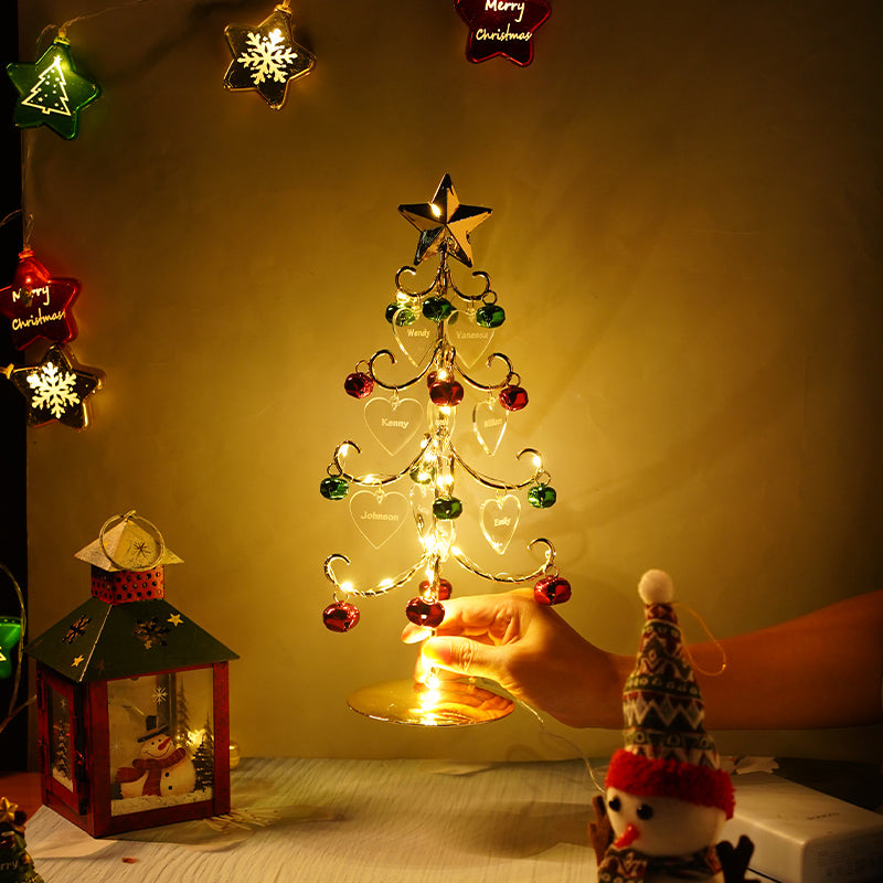 Personalisierter Weihnachtsbaum mit Familiennamen