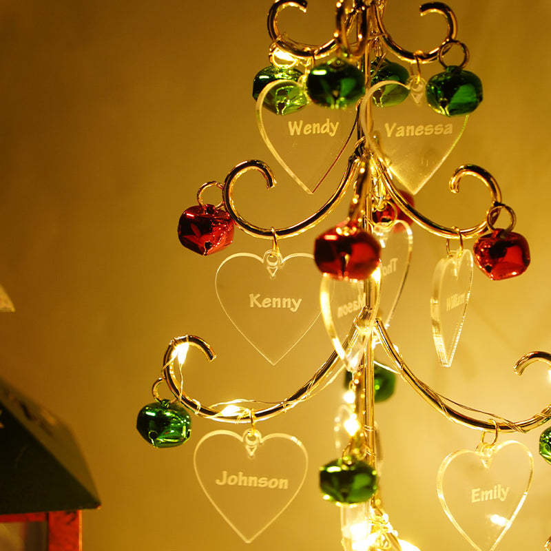 Personalisierter Weihnachtsbaum mit Familiennamen