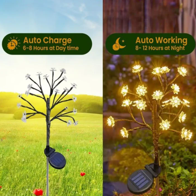 BloomLight – Dekorative Solar-LED-Gartenlampen im Blütendesign