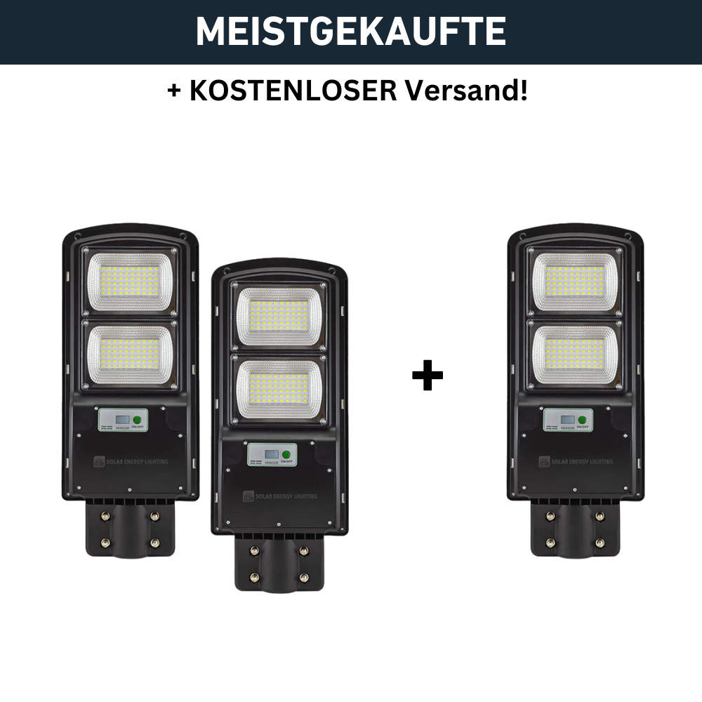 IlluminateSolarMega™ - 300W Solar-Straßenleuchte mit hoher Helligkeit 6000 Lumen