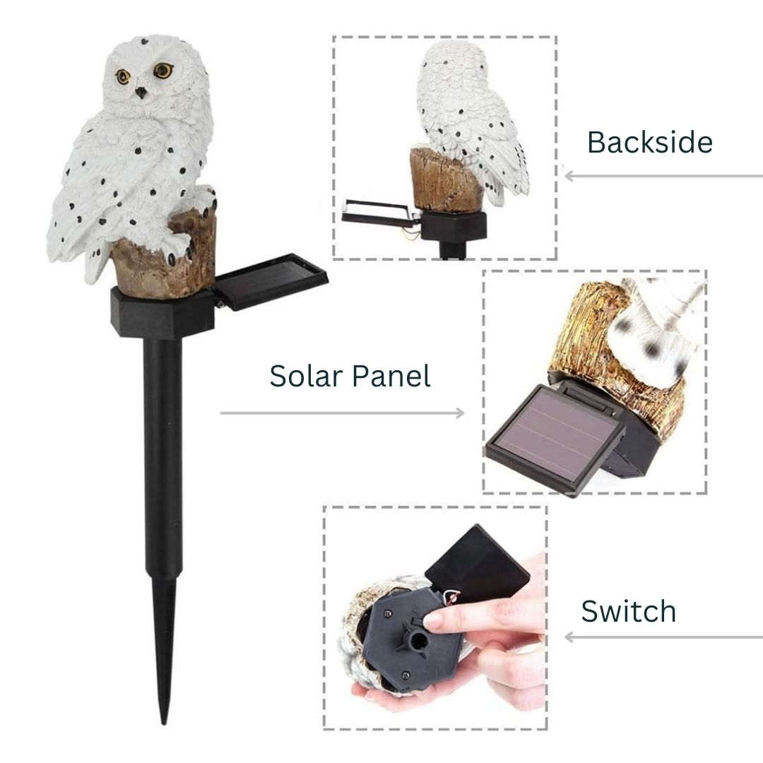 Owlglow - Solarbetriebene LED-Gartenlampe