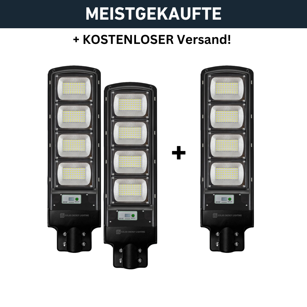 IlluminateSolarMega™ - Die ultimative 450W/6500 Lumen ultra-helle Solar-Straßenleuchte