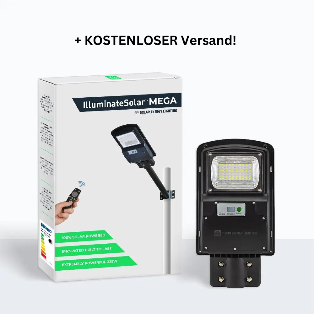 IlluminateSolarMega™- 225W Solar-Straßenleuchte mit hoher Helligkeit 5500 Lumen