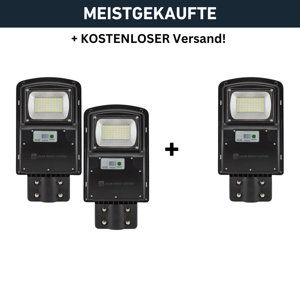 IlluminateSolarMega™- 225W Solar-Straßenleuchte mit hoher Helligkeit 5500 Lumen