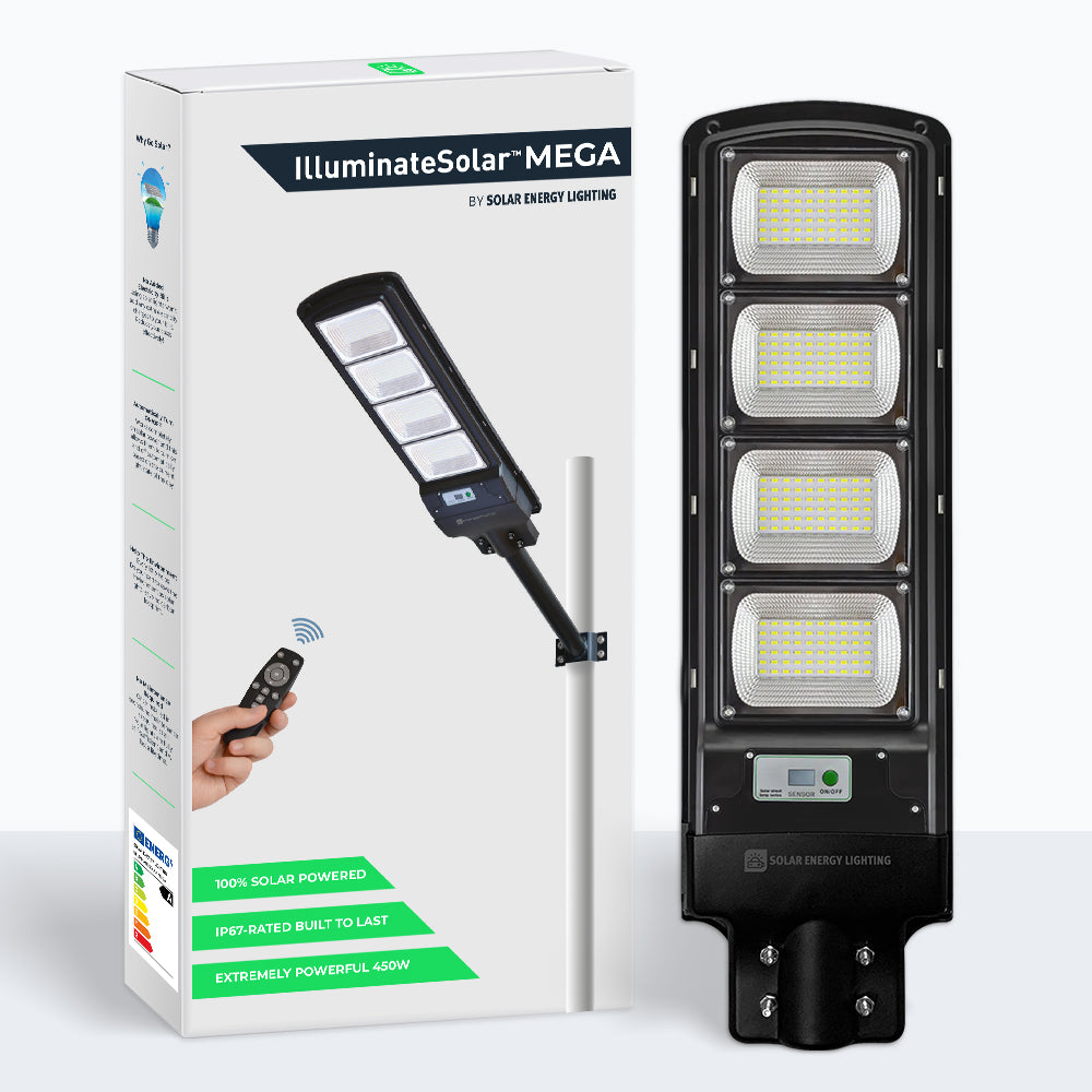 IlluminateSolarMega™ - Die ultimative 450W/6500 Lumen ultra-helle Solar-Straßenleuchte