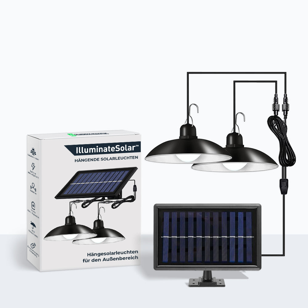 Solar-Pendelleuchten mit Doppelkopf (Räumungsverkauf)