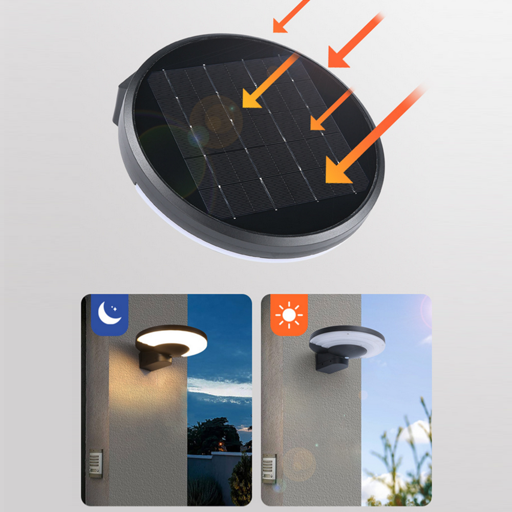 LumaArc Solar Wandleuchte – LED mit Bewegungssensor