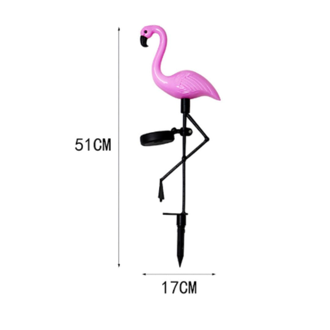 FlamingoGlow - solarbetriebene LED-Rasenflamingo-Lampe