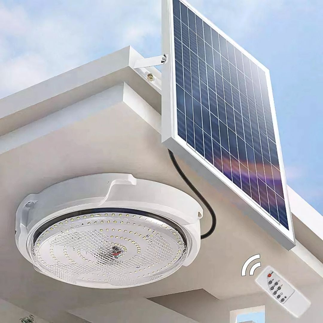 Solar-LED-Deckenleuchte für drinnen und draußen mit Fernbedienung