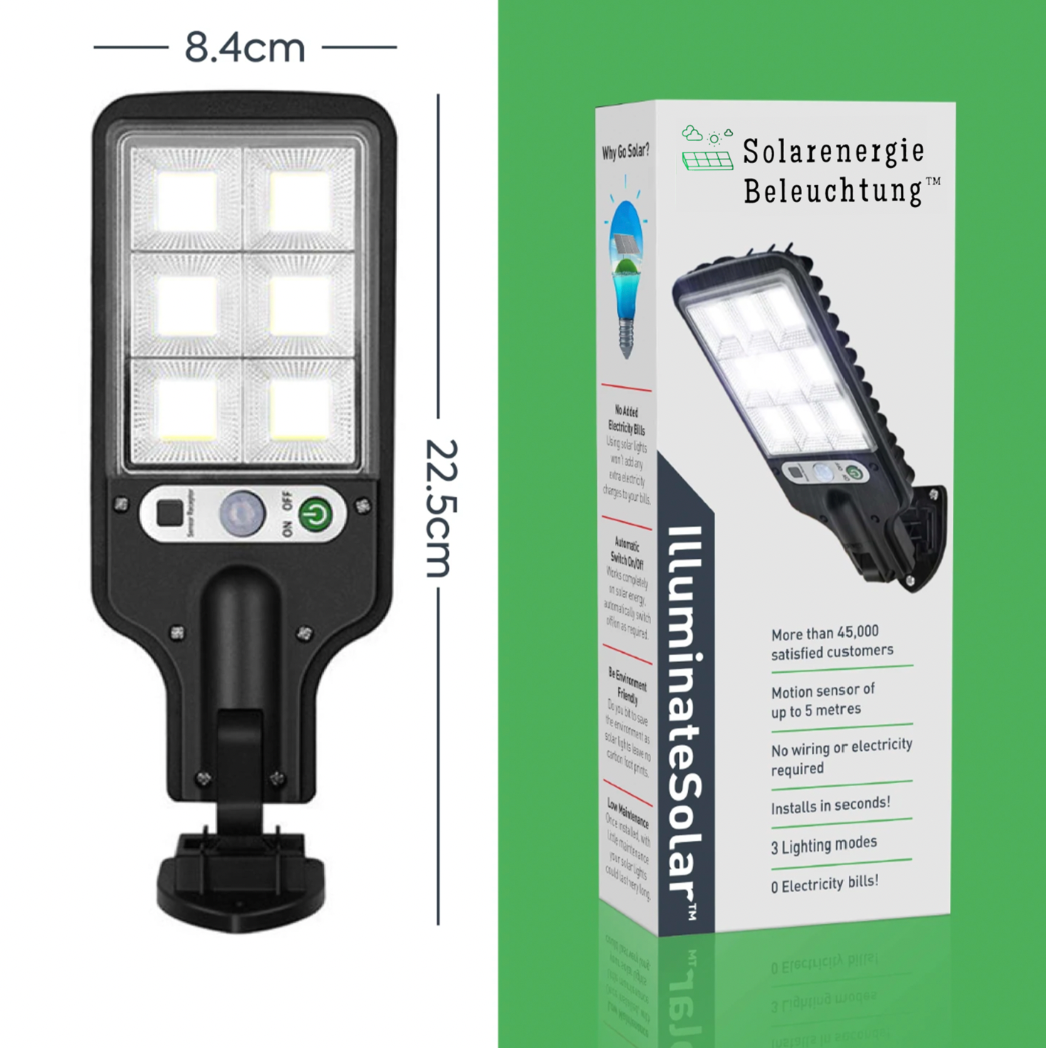 IlluminateSolar™- Die ultimative solarbetriebene LED-Straßenlampe