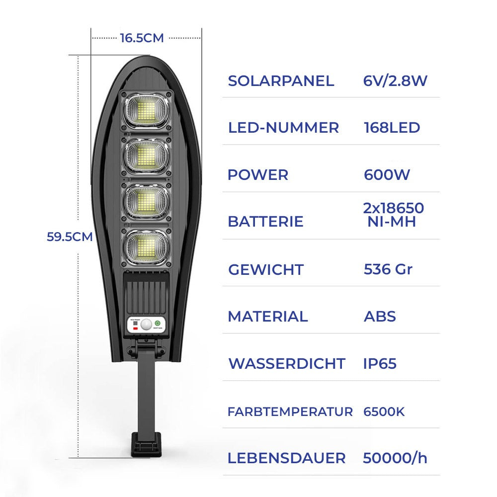 DragonSolar™- 600W Solarbetriebene Außenleuchte mit Bewegungserkennung