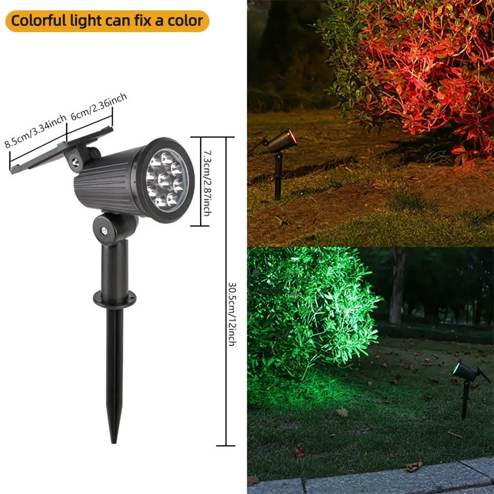 LumaRay – RGB-Solar-LED-Gartenstrahler mit 9 Leuchten für Außenbereiche