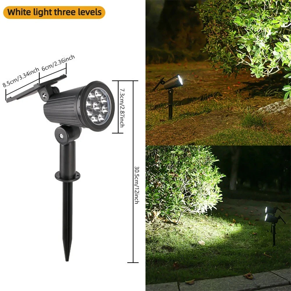 LumaRay – RGB-Solar-LED-Gartenstrahler mit 9 Leuchten für Außenbereiche