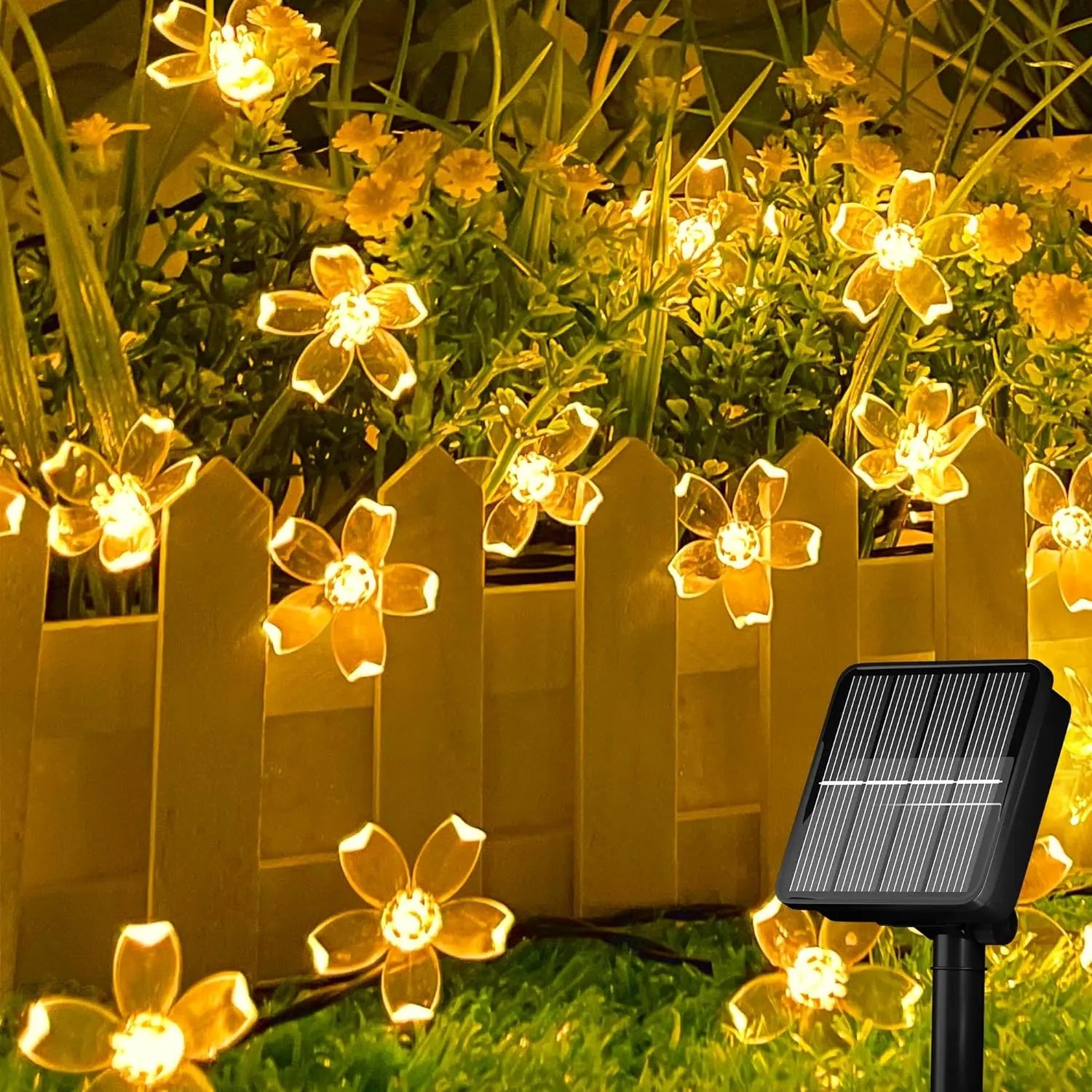 BlossomGlow Solar Sakura Lichterkette – LED Außenbeleuchtung für Garten & Feiertage