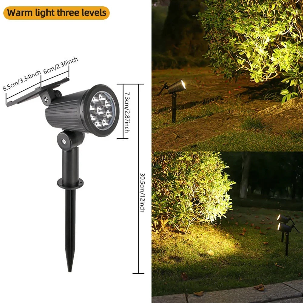 LumaRay – RGB-Solar-LED-Gartenstrahler mit 9 Leuchten für Außenbereiche