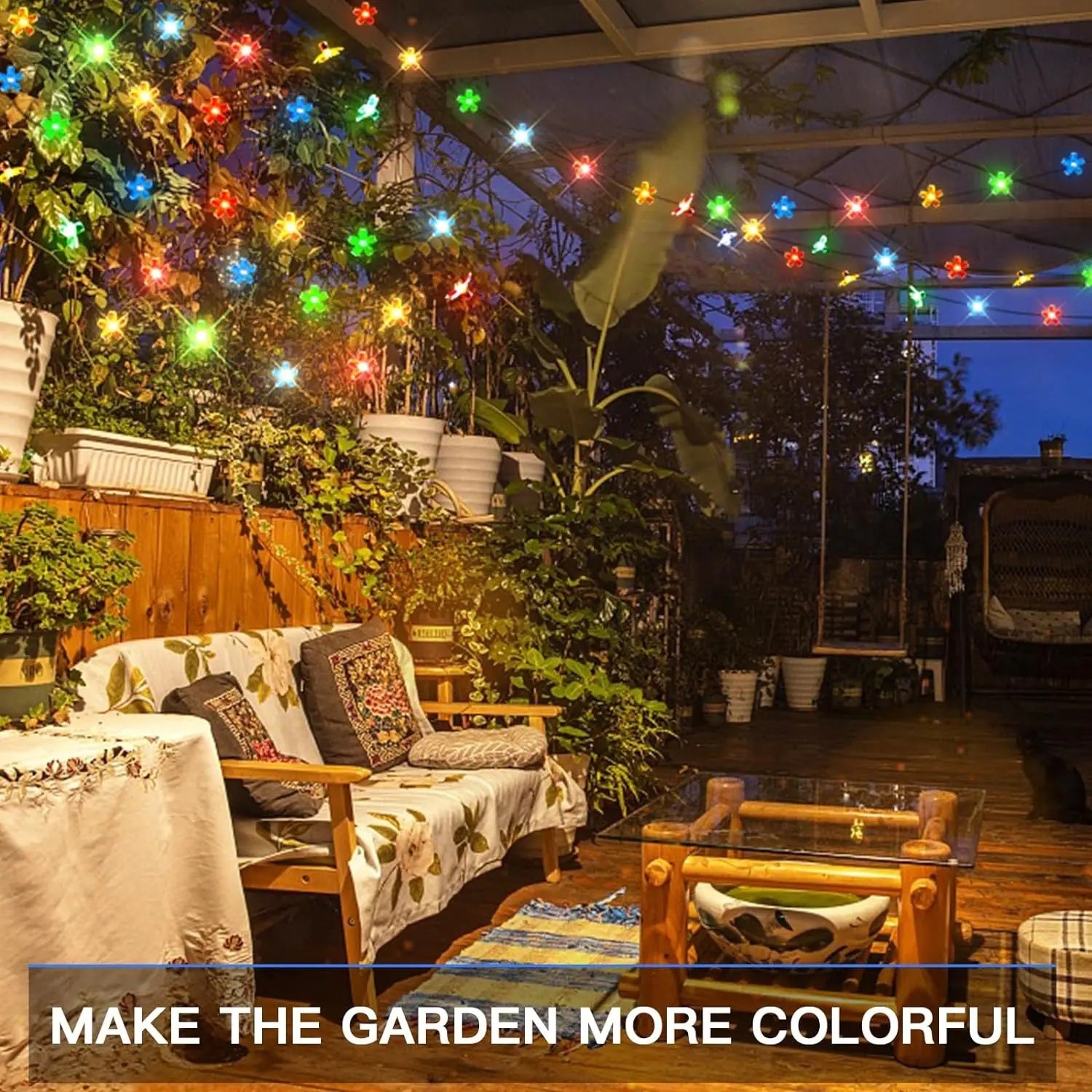 BlossomGlow Solar Sakura Lichterkette – LED Außenbeleuchtung für Garten & Feiertage