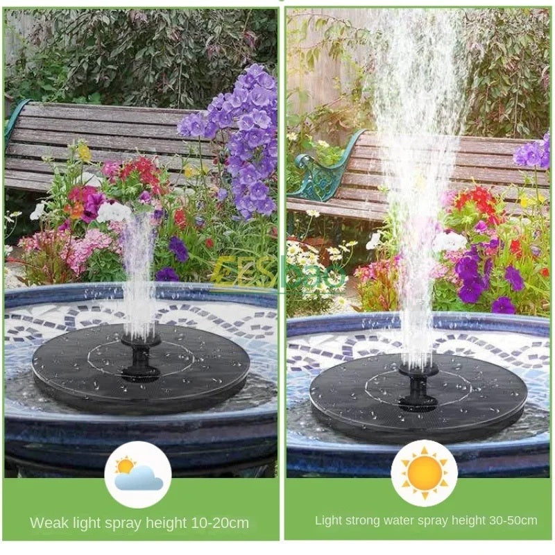 SolarStream Solarbrunnen – 1.4W Schwimmende Fontäne für Teich & Garten
