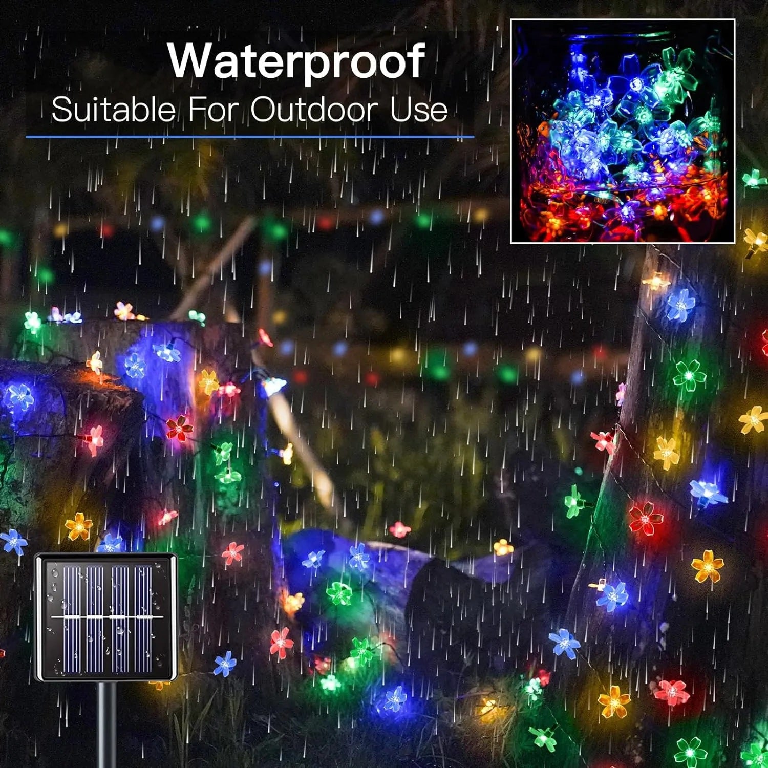 BlossomGlow Solar Sakura Lichterkette – LED Außenbeleuchtung für Garten & Feiertage