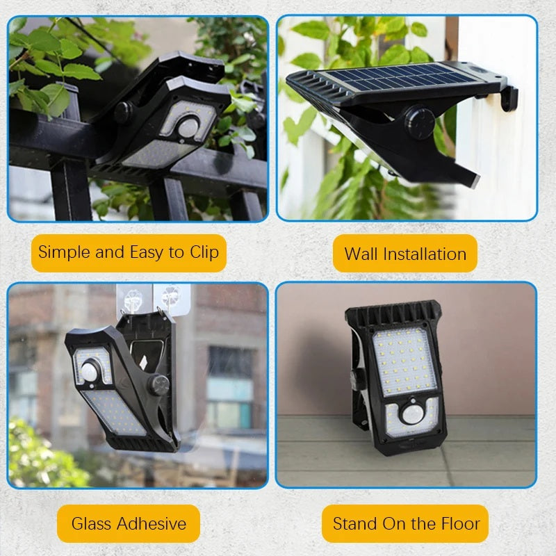 SolarClip Light – Solar Clip-Leuchte mit USB & Bewegungssensor