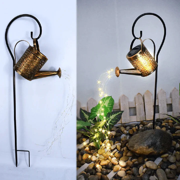 LumiPour – Solar-Gießkanne mit LED-Lichterkette für Garten & Terrasse