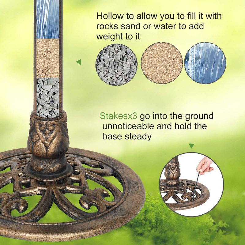 SolarBloom – Solar Vogelbad Gartenbrunnen