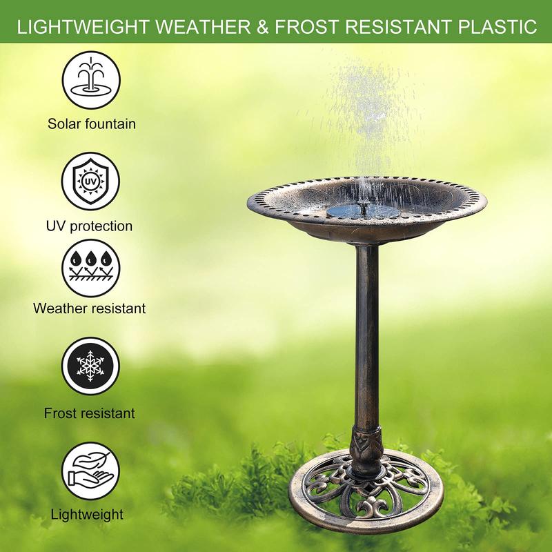 SolarBloom – Solar Vogelbad Gartenbrunnen