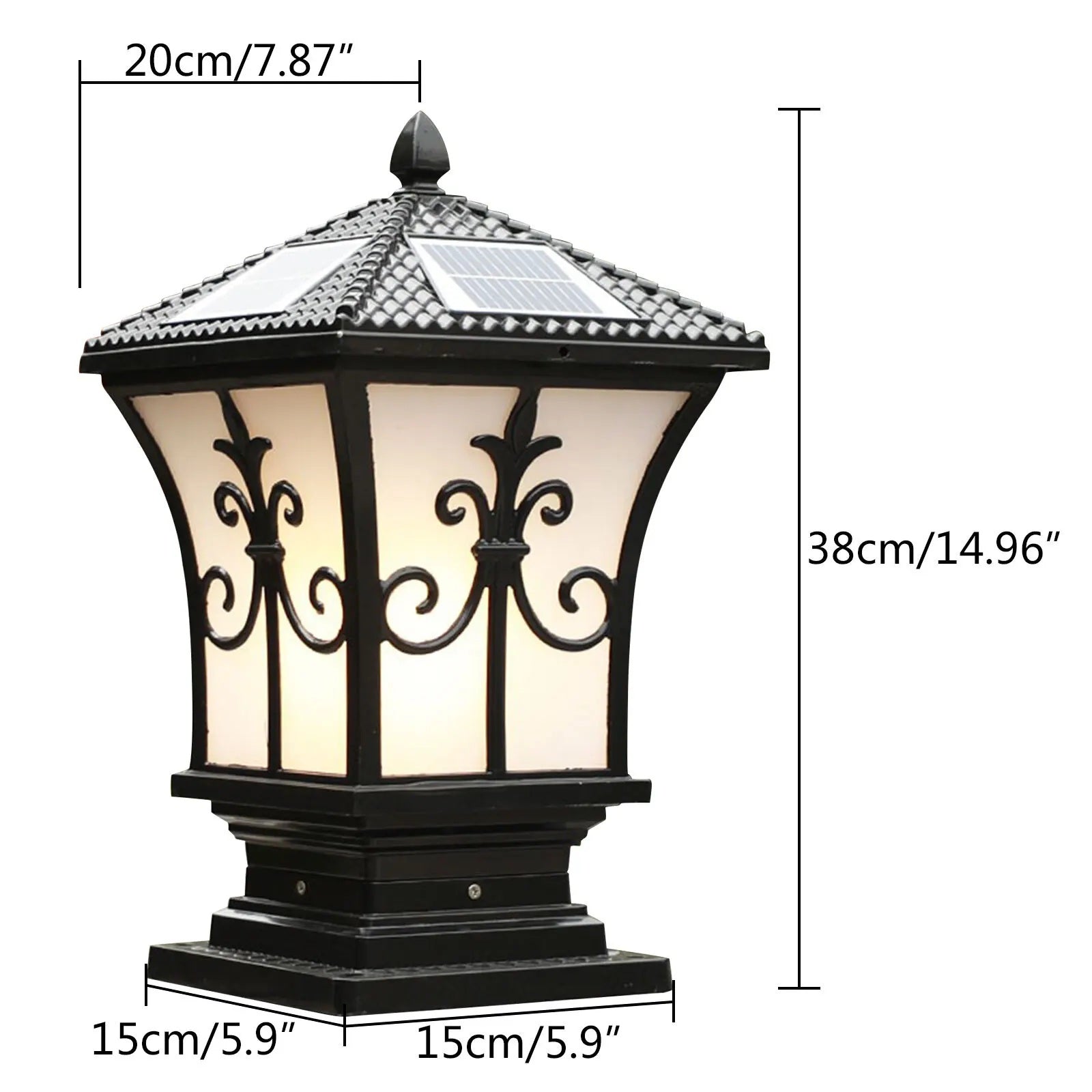 ShadowLite – Solarbetriebene LED Gartenpfeilerleuchte