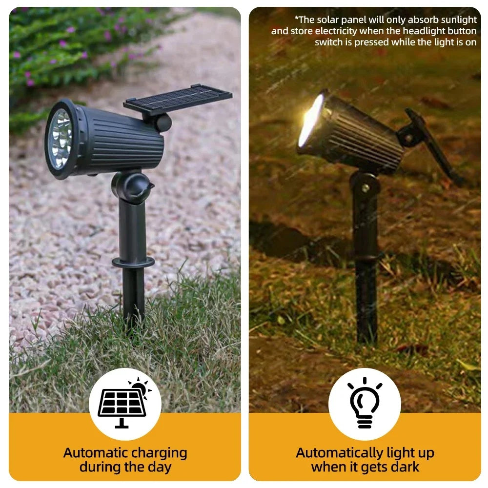 LumaRay – RGB-Solar-LED-Gartenstrahler mit 9 Leuchten für Außenbereiche