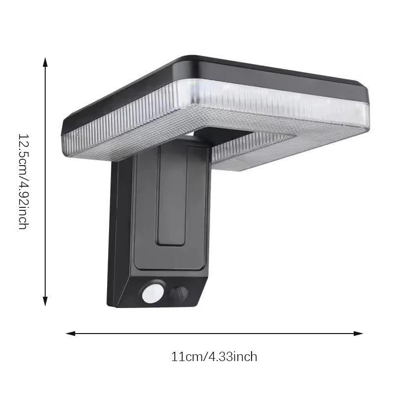 Lumeno - Quadratische Edelstahl Solar-Wandleuchte