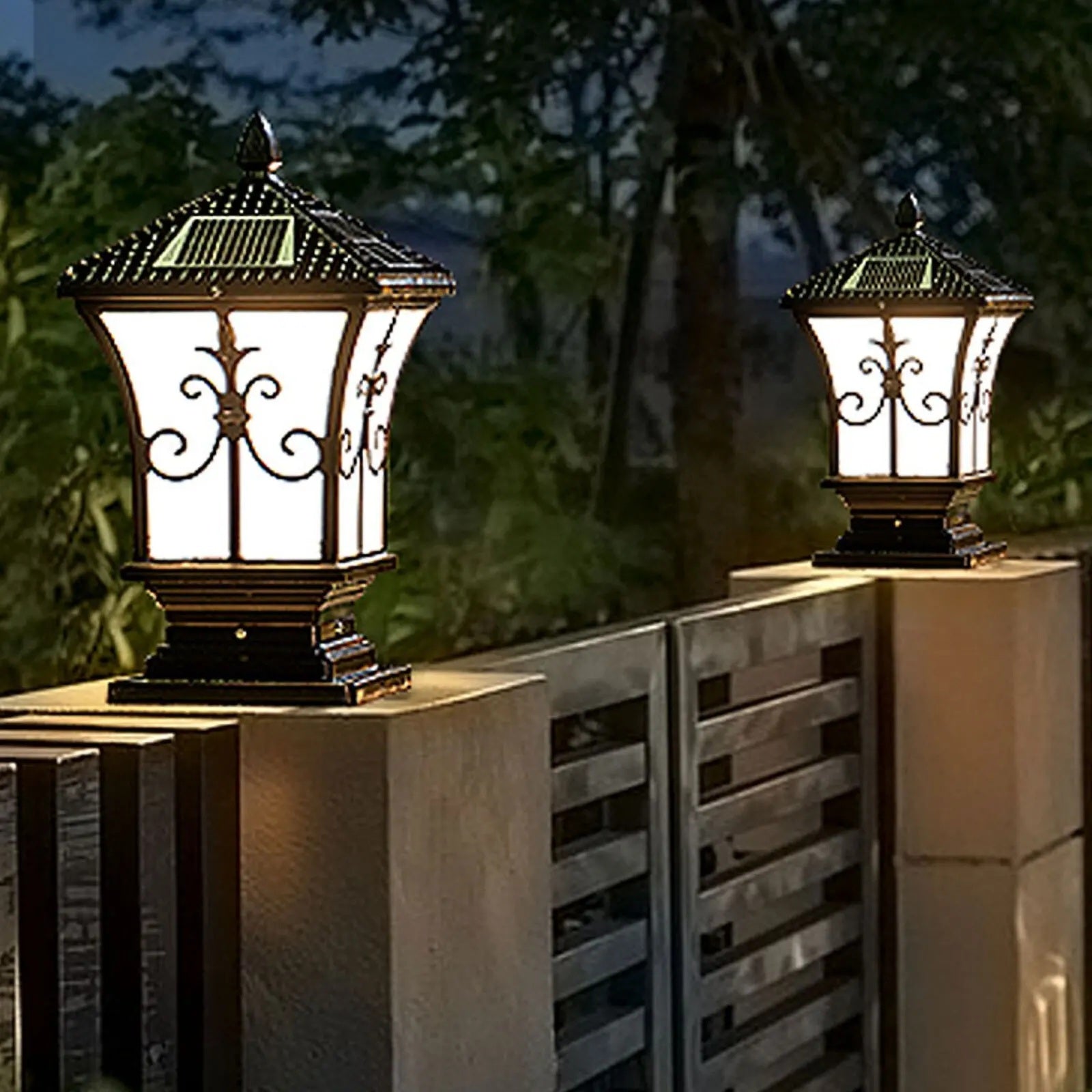 ShadowLite – Solarbetriebene LED Gartenpfeilerleuchte