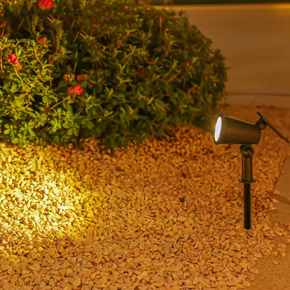 3er-Set Solar Gartenleuchten – Schwarz