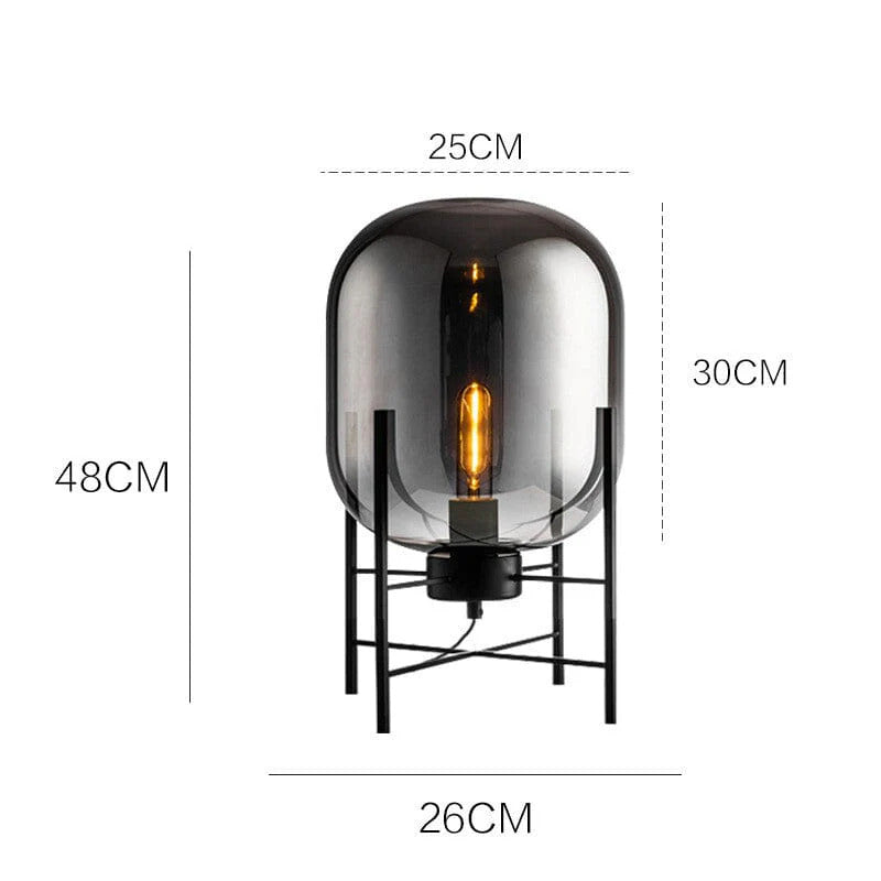 Forte - Vintage Glas Tischlampe